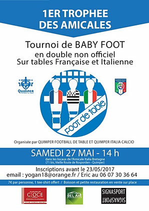 locandina calcio balila amicale Italia bretagne Quimper