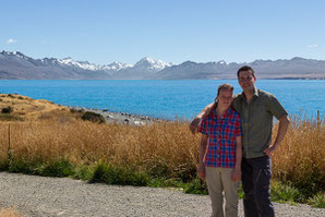 "Lake Pukaki" mit Blick auf den "Mount Cook"