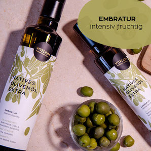 Vitelium Natives Olivenöl Extra, Embratur, grünfruchtig mit Noten von Tomaten, 100ml
