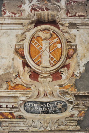 Carcheto - Peinture monumentale - "Attritus est propter scelera nostra" - "C'est à cause de nos crimes qu'[IL] a été brisé " Isaïe 53