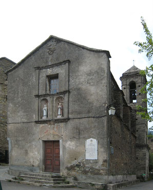 Porri (Casinca) Eglise St Nicolas signalée en 1646 lors de la visite pastorale de Mgr Marliani comme annexe de l'église de Penta di Casinca