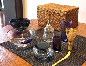 ガラスの茶道具 展 - 九つ井 山の上ギャラリー