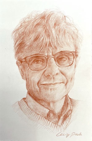 Portrait in Rötel, Portraizeichnung, Rötelzeichnung