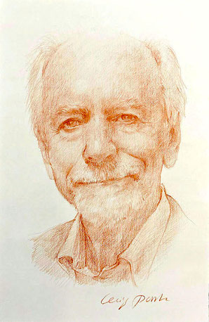Portrait in Rötel, Portraitzeichnung, Rötelzeichnung