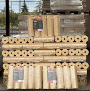 Holzbrikett Hobri rund ohne Loch, Weichholz