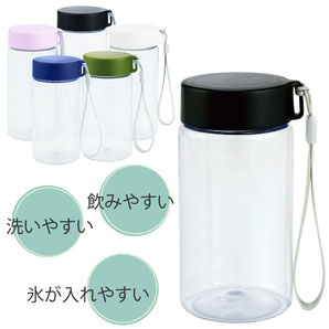飲み口の大きなクリアボトル