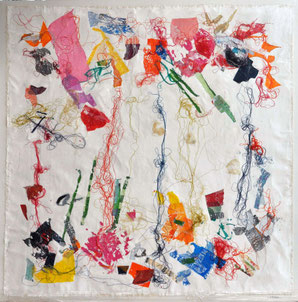 Stadtlandschaft -Verbindung 100x100 Mixed Media/Leinwand
