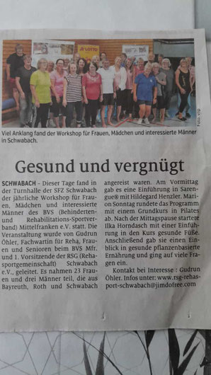 Workshop für Frauen, Mädchen und interessierte Männer vom BVS Mittelfranken in Schwabach