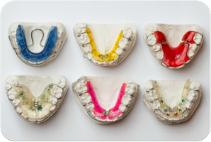 Herausnehmbare Zahnspangen für die Zahnregulierung in der KFO Dachau - Erdweg (© 21051968 - Fotolia.com)