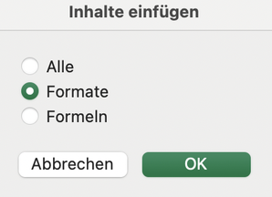 Excel Diagramm kopieren Formatierung beibehalten