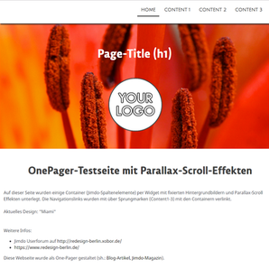 Parallax-Scrolling for Jimdo