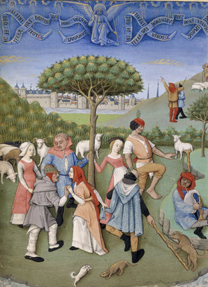 Miniature de Robinet Testard, extraite du Livre d’Heures de Charles d’Angoulême BnF lat. 1173, fol. 20v.