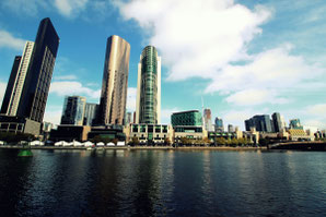 Melbourne, Austalien, Yarra River, Skyline