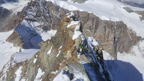Hochtour, Dent d'Hérens, Gipfelgrat