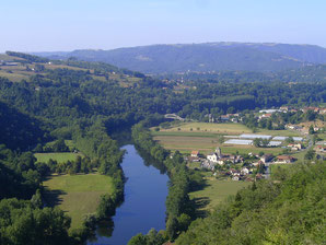 canoë sur le Lot près de Conques