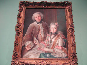 Double Portrait Presumed to Represent François de Jullienne and his Wife Élisabeth de Séré de Rieux, Charles Antoine Coypel, 1743, Metropolitan Museum of Art. Photo: Epochs of Fashion
