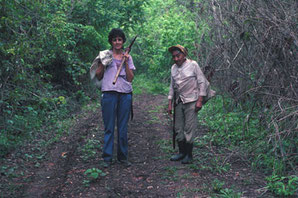 Rosita and Don Elijio Panti herbing in the jungle