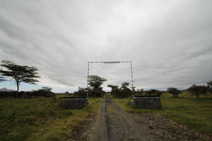 The entrance to Momella Lodge today: memories of John Wayne's "Hatari!"