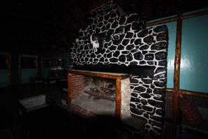 The fireplace used in John Wayne's "Hatari!" is still part of the Momella lodge today.