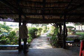 The porch of the Momella Lodge as it is today: it was used in 1961 for production of John Wayne's "Hatari!"