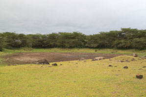 The waterhole used in the famous "Hatari!" scene with Henry Mancini's "Baby Elephant Walk" melody. 