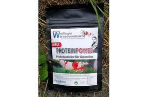 Michael Wolfinger´s Proteinpower enthält alle für Garnelen notwendigen Nährstoffe an Aminosäuren und Proteinen. 
