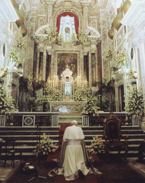 papa Giovanni Paolo II santo beato santa Eustochia Calafato Smeralda messina 1988 canonizzazione chiesa barocca terremoto
