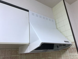 台所換気扇　レンジフード　取替工事　北九州