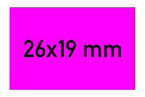 Etiketten 26x19 mm rechteckig magenta