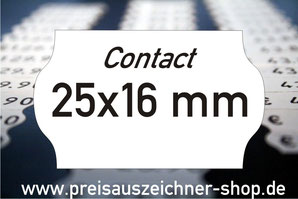 Etiketten 25x16 mm Contact