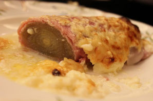 Endives au jambon et vieux Comté en gratin