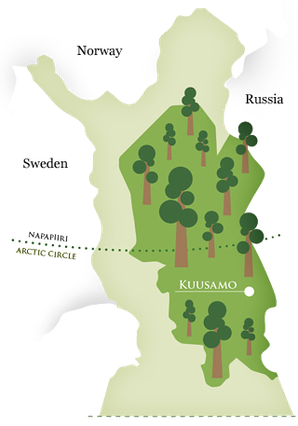 Einzugsgebiet des Holzes - Kuusamo Log Houses