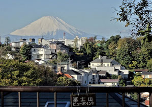 山頂公園から見た富士山