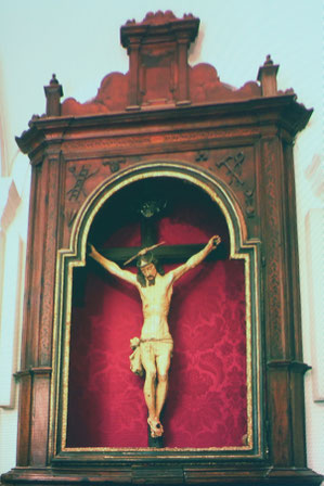 Bastia - Sacristie de l'Oratoire de la Conception - Carlo Agnese sculpté à Bastia 1657 (cliché M.E. Nigaglioni)