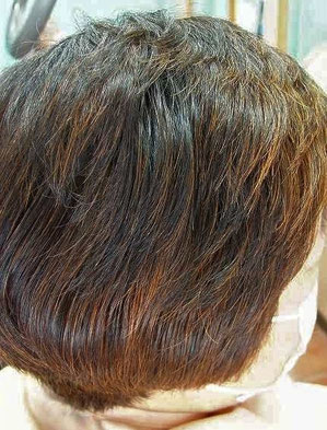 HQヘナとシコン色での2度染め