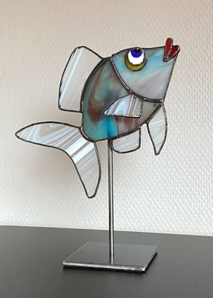 Poisson en vitrail Tiffany (55€)