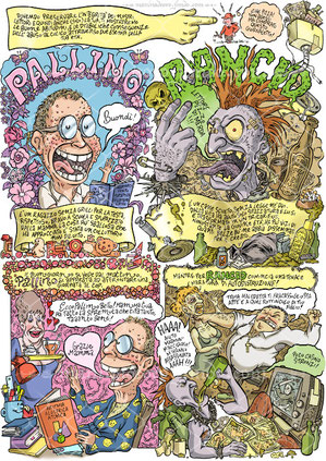 tavola colorazione al computer di "ALKOLIK MASSAKER" 2014 Krakaoa ink. © edizioni - Lucca Comix and Game 2014
