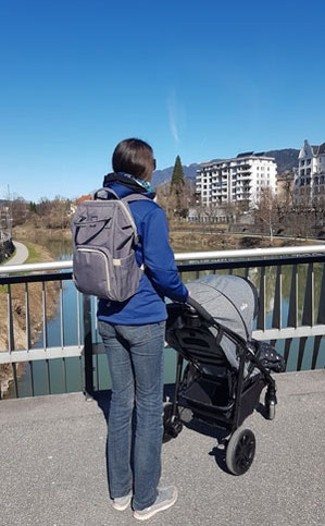 Blau Pomelo Best Baby Wickelrucksack Wickeltasche mit Wickelunterlage Multifunktional Große Kapazität Reisetasche Babytasche für Unterwegs 