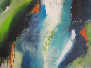 Blau – Grün abstrakt, 80 x 100 cm