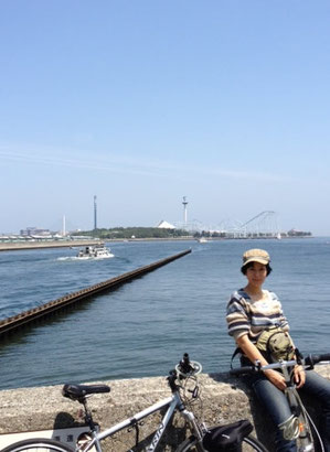 サイクリングが好きで、休日には夫と二人で遠出します。