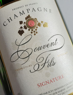 Cuvée signature du champagne Couvent Fils