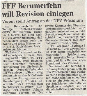 (Ostfriesen-Zeitung vom 26. Juli 1996)