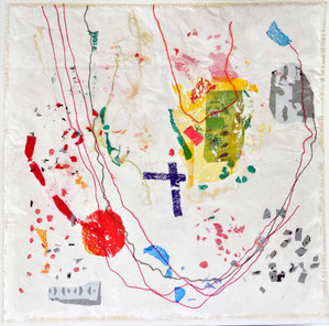 Stadtlandschaft-Kreuzung     100x100   Mixed Media/Leinwand