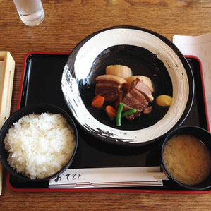 もち豚角煮定食　おいしかった