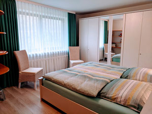 Das Schlafzimmer in Knauers Ferienwohnung Nr. 2