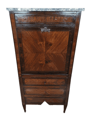 SECRETAIRE INTARSIATO IN LEGNI VARI STILE LUIGI XV EPOCA XX SECOLO FRANCIA RESTAURATO