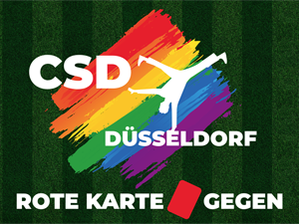 Logo: CSD Düsseldorf - Rote Karte gegen...