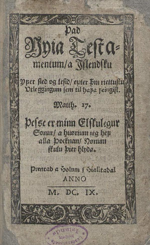 Icelandic New Testament 1609 Bible