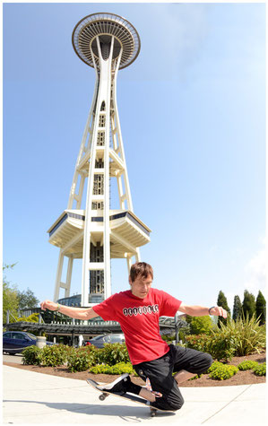 Guenter Mokulys am Space Needle/Seattle