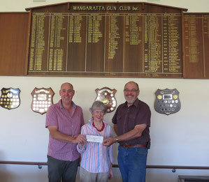 L - R:  Colin Crittenden,  Marg. Pullen & Mike Glenister.